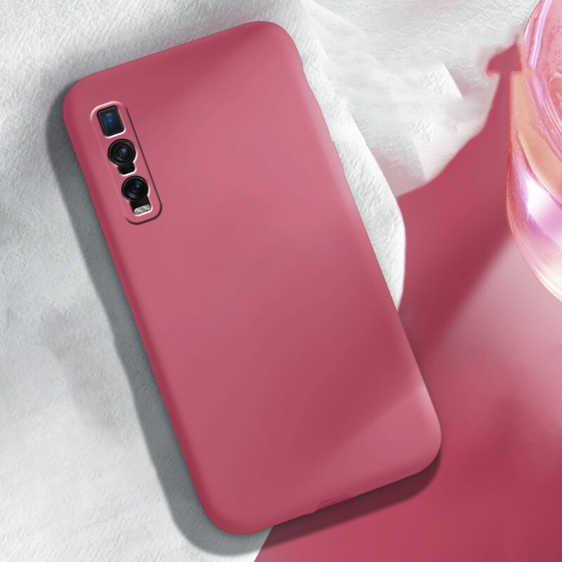 Voor Oppo Realme 6 Pro 6 6S X50 Pro X50 X2 Xt 5 5i Reno Ace2 Case Vloeibare Siliconen bescherm Camera Soft Matte Anti-Klop Cover Funda: for Reno Ace / Wine