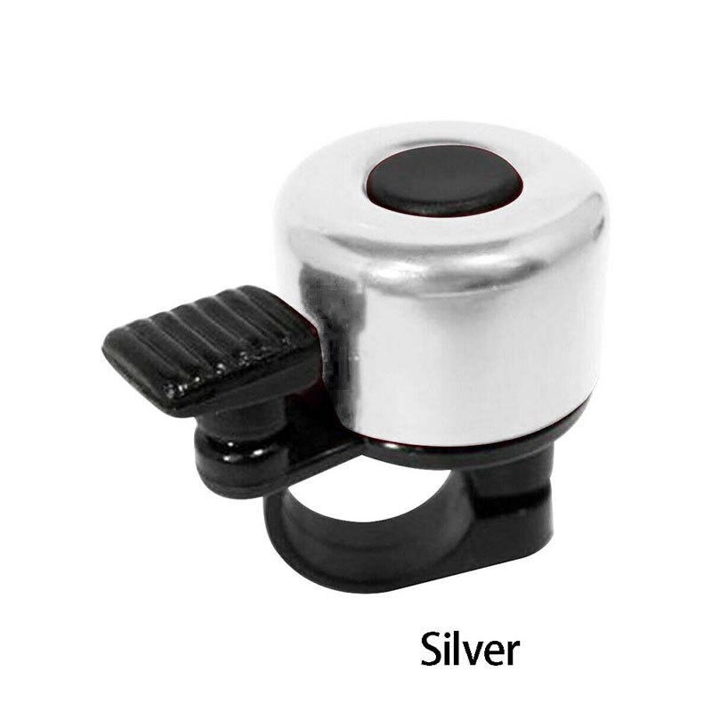 Guld sølv cykel aluminiumslegering klokke bjergvej bil horn lydalarm sikker kørsel styr metal ring cykel tilbehør: Sølv