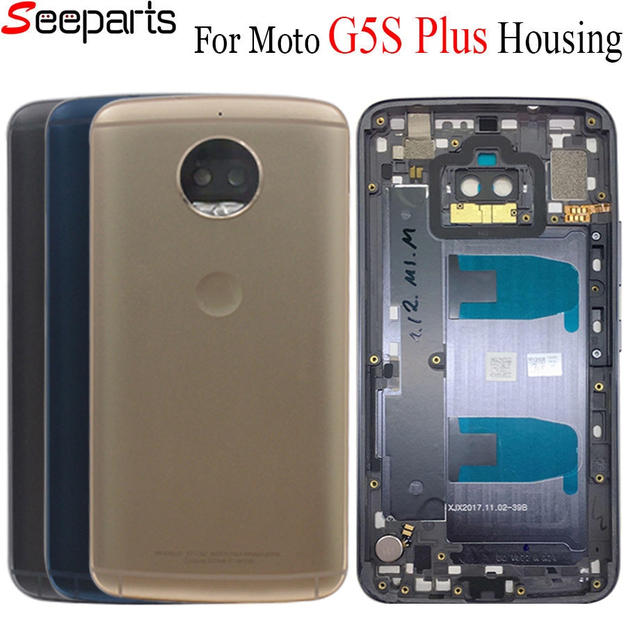 Nieuw Voor Motorola Moto G5S Plus Batterij Cover G5S Plus XT1803 Back Cover Achterdeur Voor Moto G5S XT1802 XT1806 behuizing Case Panel