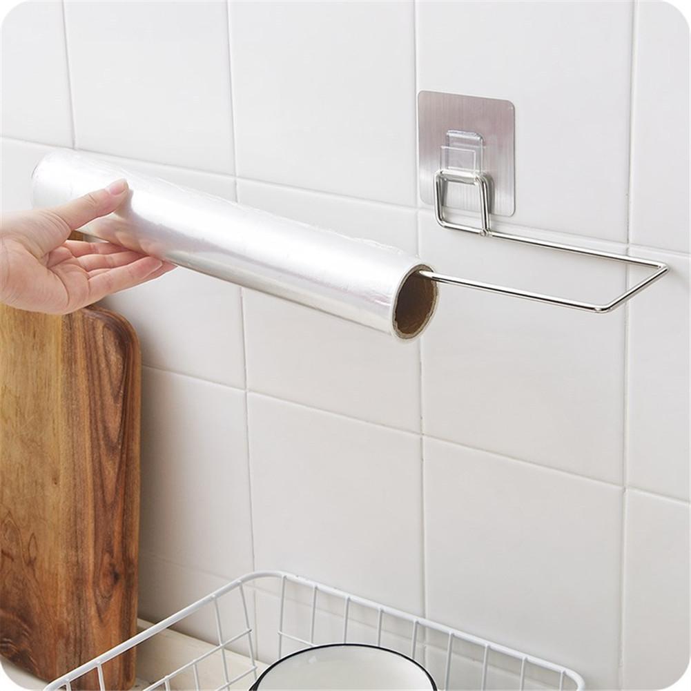 Kitchen Paper Holder Hanger Tissue Roll Towel Rack Bathroom Toilet Sink Door Hanging Organizer Storage Hook Holder m10