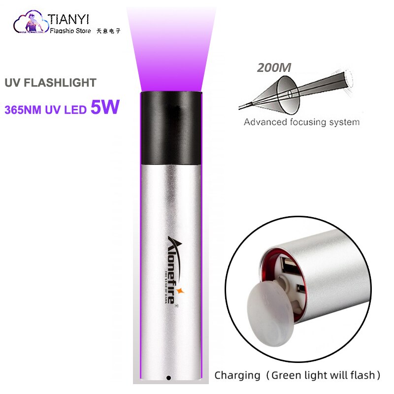 LED UV Flashlight 365nm UV Flashlight Portable Scalable Function Urine Stains Pet Urine Stains Detector
