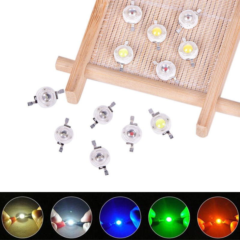 10pcs/lot 1W High-Power LED lamp Bulb Diodes Highlighting Lights Bead HighPower Lamp Beads 1.5cm*0.8cm