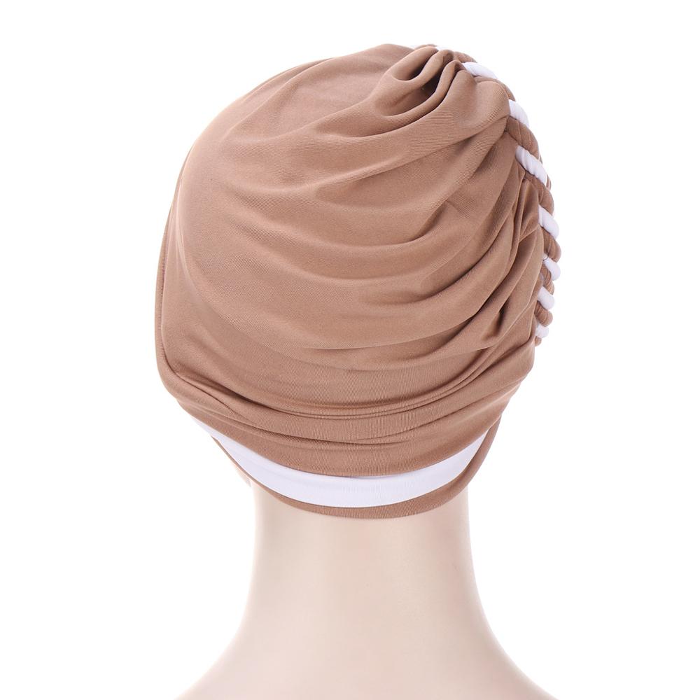Turban indien, Bonnet pour Femme arabe, écharpe de tête, casquettes intérieures pour Femme musulmane, hiver