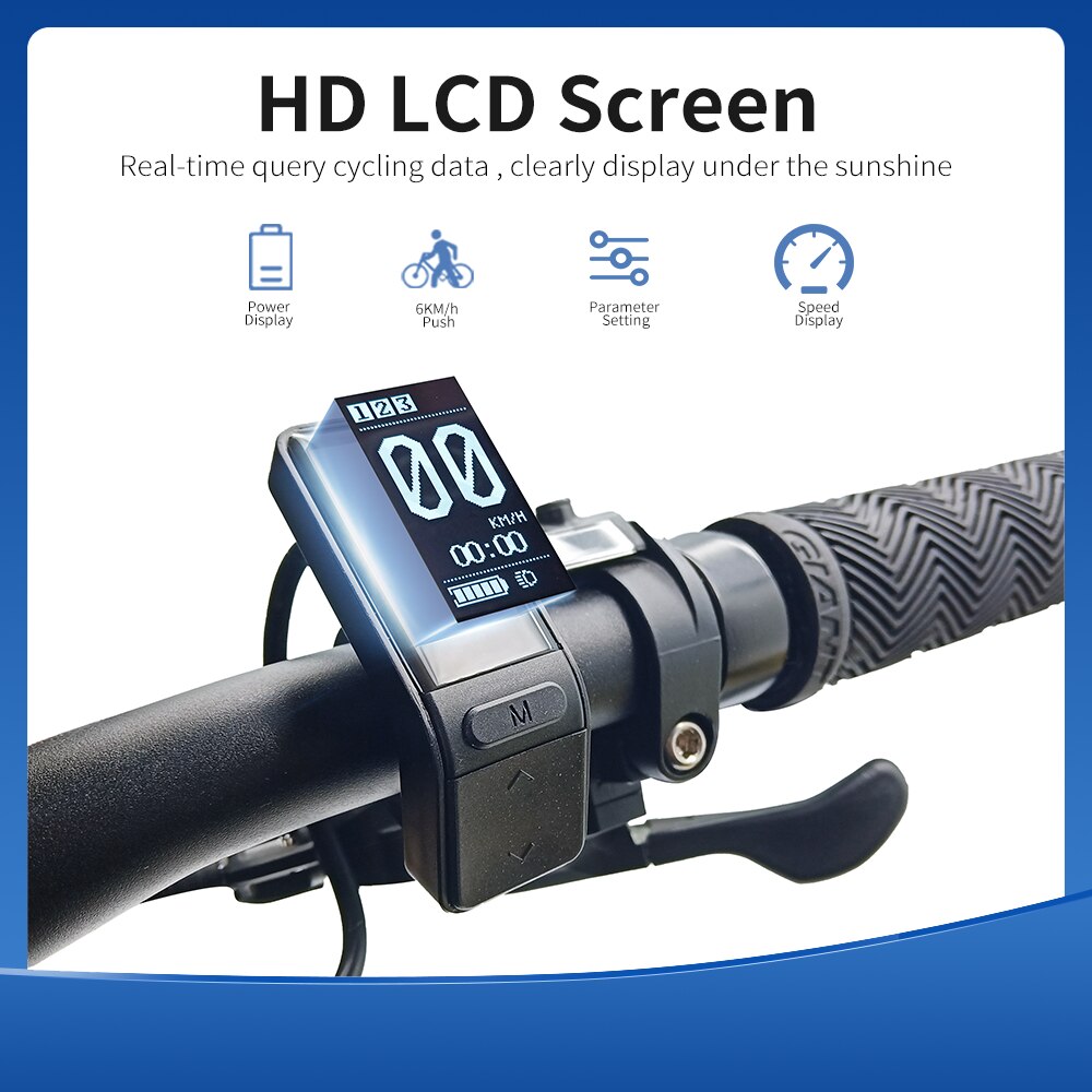 Écran LCD SW102 Pour Vélo électrique Bafang BBS01/BBS02 : étanche, Mini, Avec Affichage Clair !