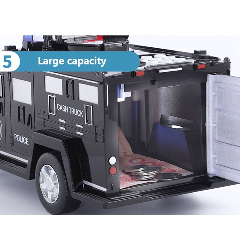Vingerafdruk Wachtwoord Cash Truck Auto Spaarpot Papier Spaarpot Kinderen Grote Veilig Saving Coin Box