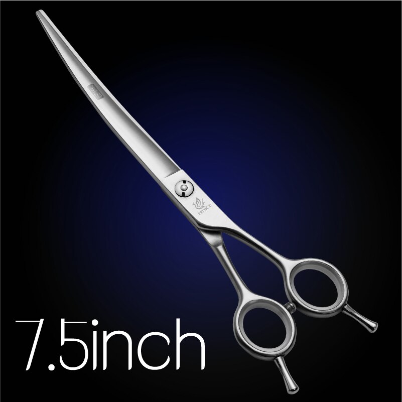Fenice Curved Scissors Grooming Scissors for Dogs/Cats Pet Shears: 7.5 inch