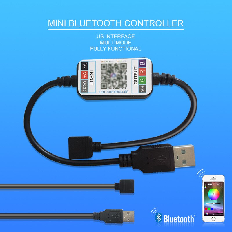Dimmer voor LED Strips Verlichting Bluetooth Mini RGB Controller Voor 5050 3528 LED Strip USB DC 5-24V telefoon App Controle Smart Dimmer