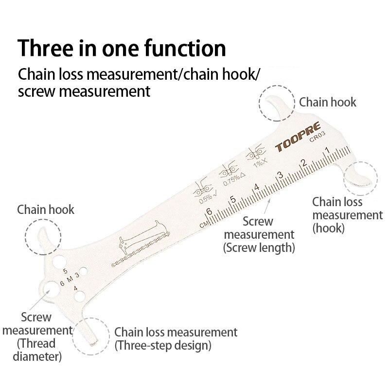 1PC Bicycle Chain Wear Indicator Checker Mountain Road Bike MTB Chains Gauge Measurement Ruler Cycling Replacement Repair Tool