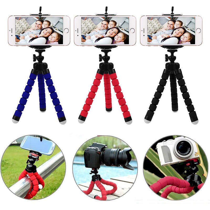 Portable Mini Flexible Sponge Octopus Tripod for SamsungXiaomi Huawei Iphone Mobile Phone Camera Clip Smartphone Tripod