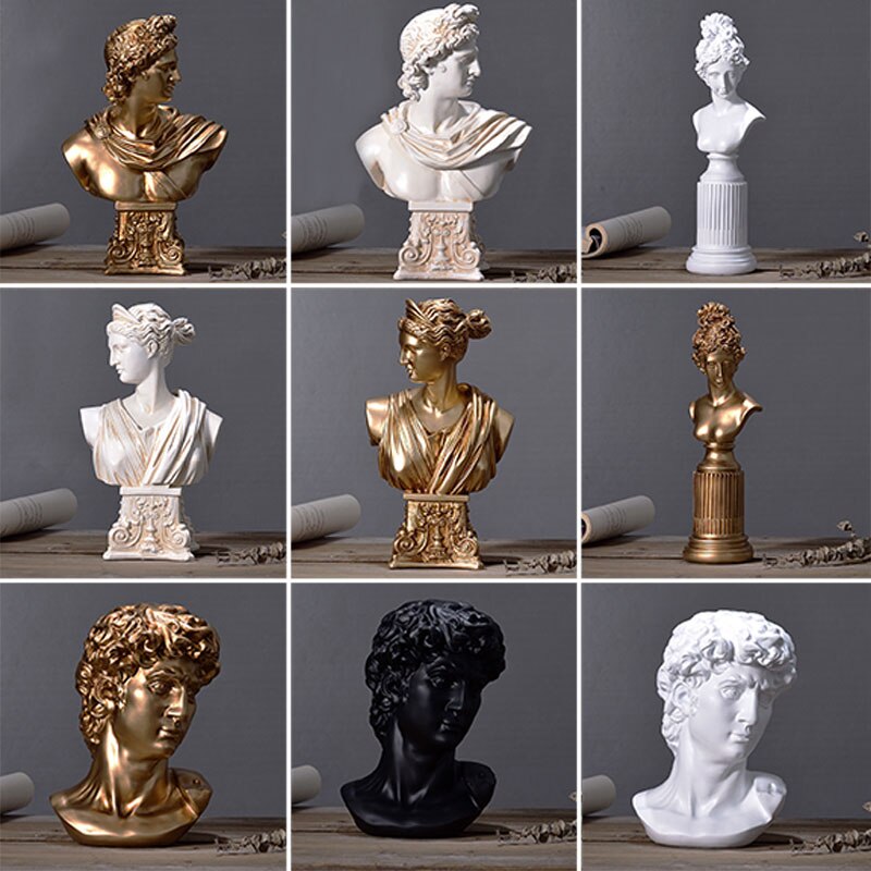 Estatua de personaje griego europeo, escultura de carácter de resina creativa, decoración de escritorio para habitación, decoración para el hogar, accesorios de decoración