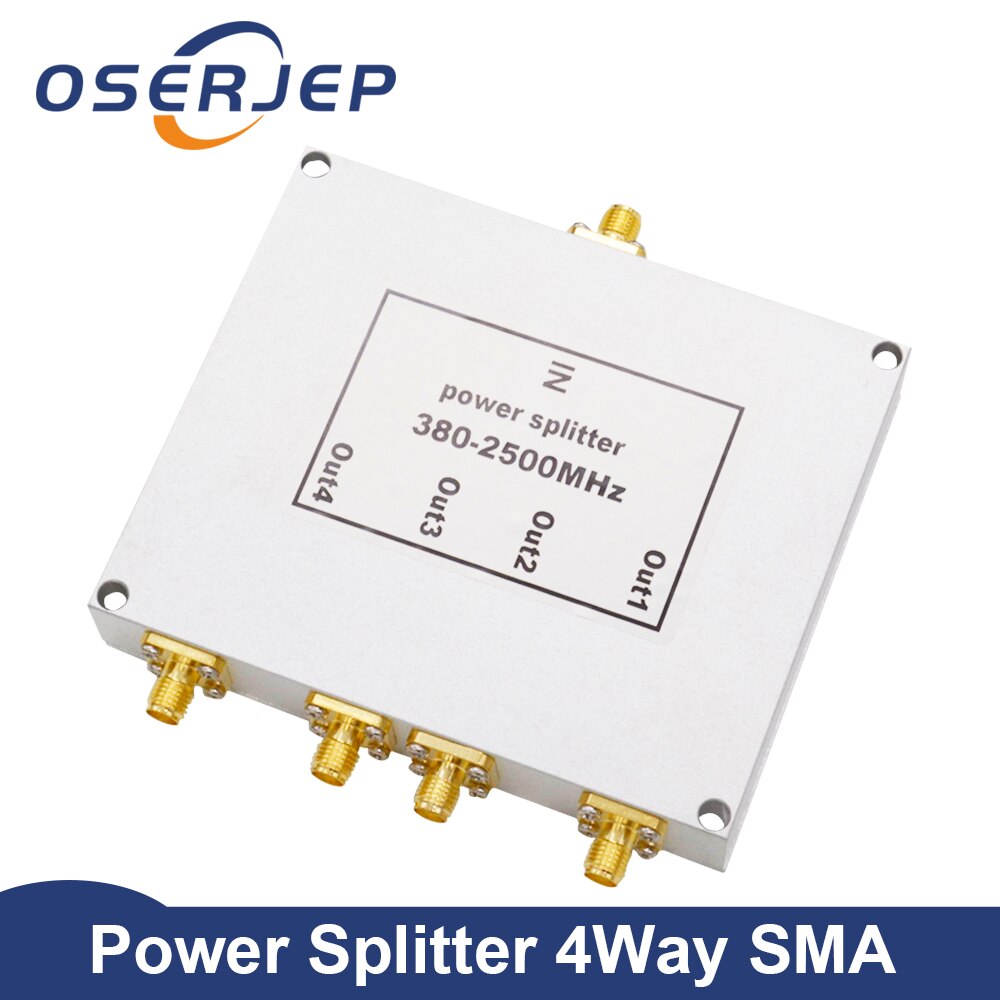 Niski Pim 380mhz ~ 2500mhz 2 3 4 sposób Sma rozdzielacz mocy Sma żeńskie złącze dzielnik mocy rozdzielacz dla Wifi Gps Wzmacniacz: 4droga SMA płeć żeńska