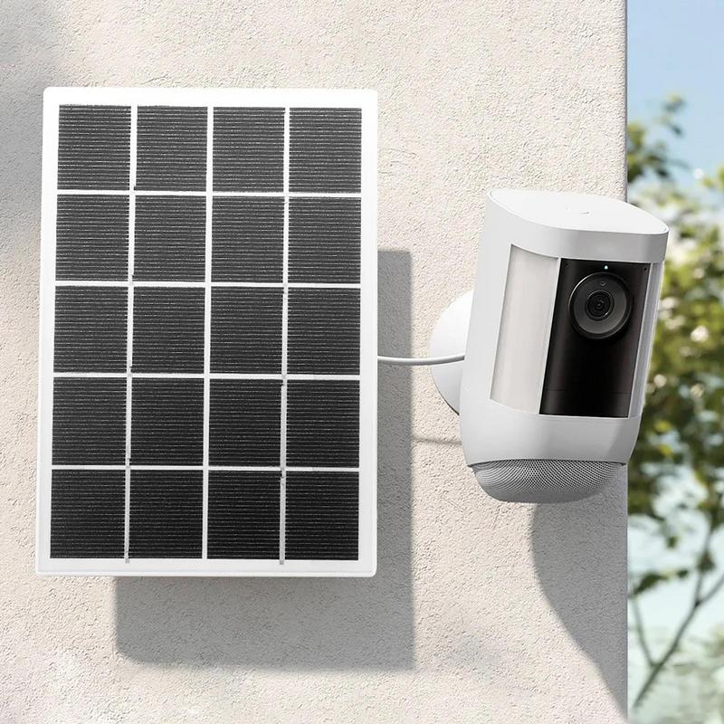 Camera Solar Panel 10W Solar Panel Charger 118 Inch Cable IP65 Waterproof Solar Panel For Home Security System 360 Adjustable