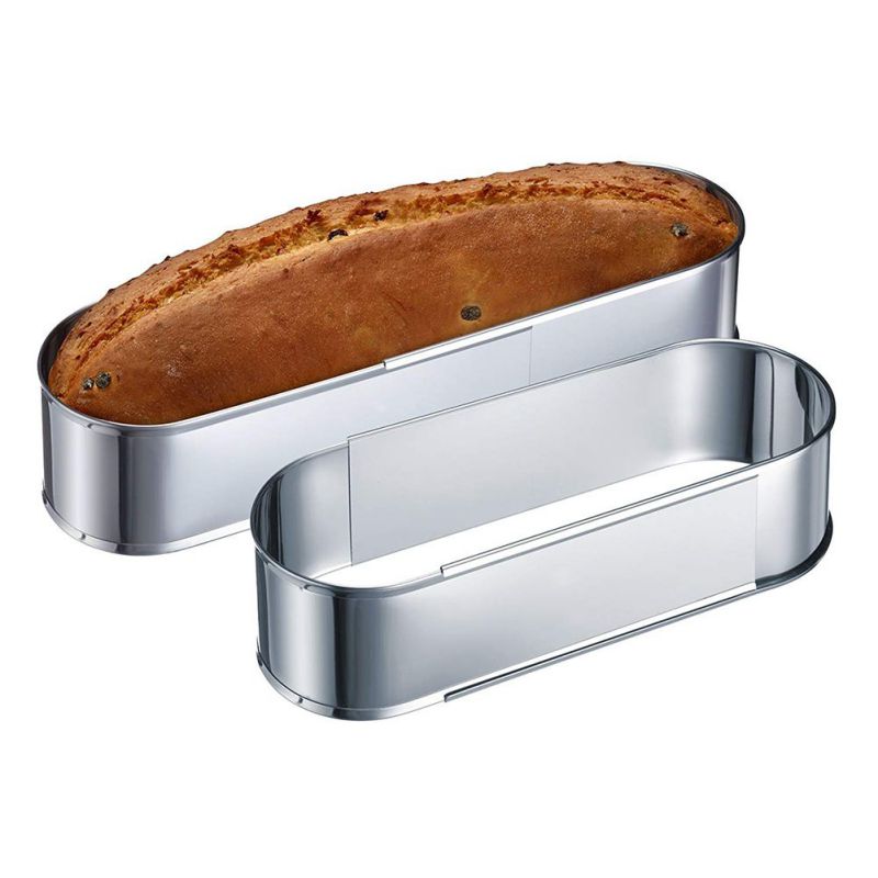 Rvs Mousse Ring Ovale Intrekbare Taart Ring Diy Cheese Cake Bakvorm Mousse Pan Uitschuifbare Keuken Bakken Schotel