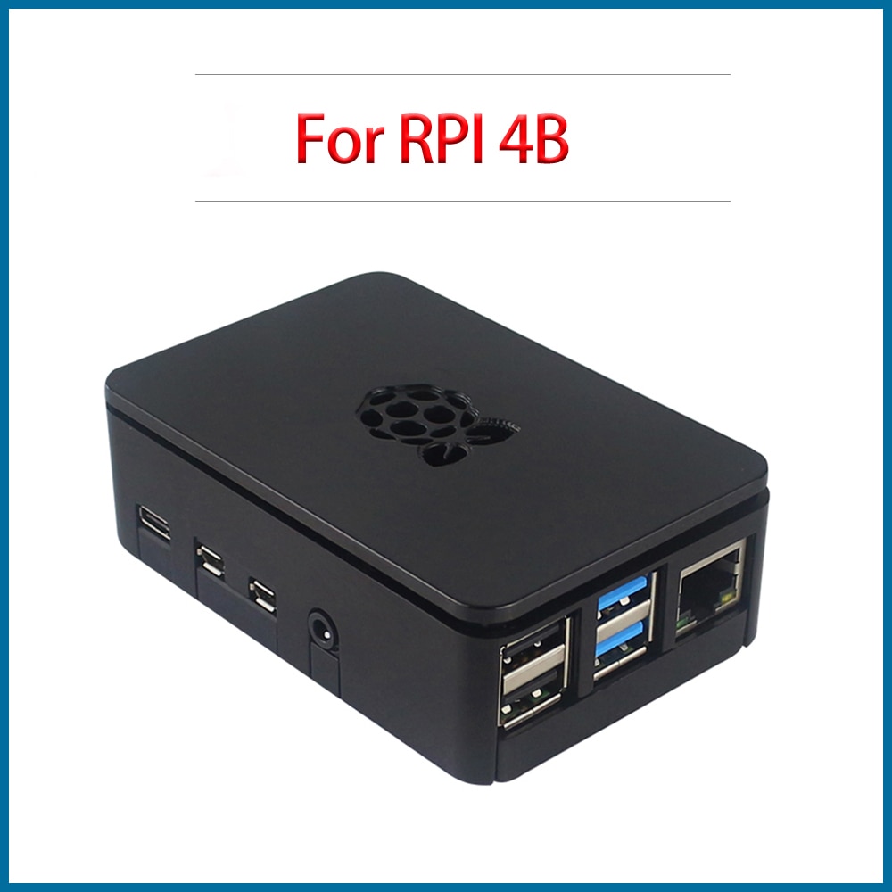 S Robot Raspberry Pi 4 Abs Case Black Plastic Case Box Behuizing Voor Raspberry Pi 4 Model B Pi 4B RPI168