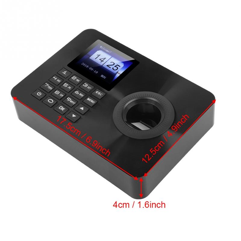 Biometric Fingerprint Attendance Machine Recorder Fingerprint Password Access 100-240V for US EU UK AU Plug Optional