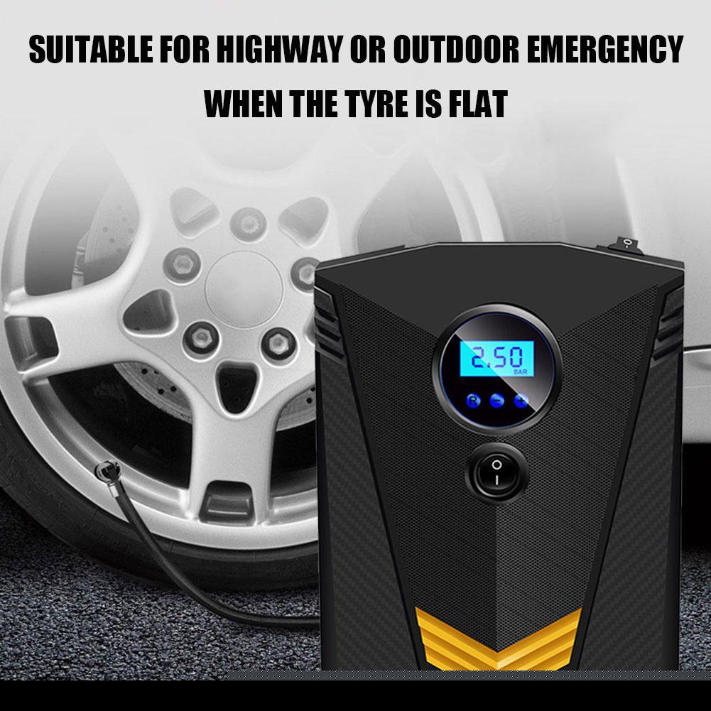 Portable car air pump Car air pump 12V digital portable tire pump Exterior inflation Auto stop Accessories W0N6