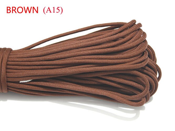 1 pièces 550 Paracord Parachute cordon lanière Mil Spec Type III 7 brins noyau 100 FT 27 couleurs pour l'escalade Camping boucle Bracelet: Terne