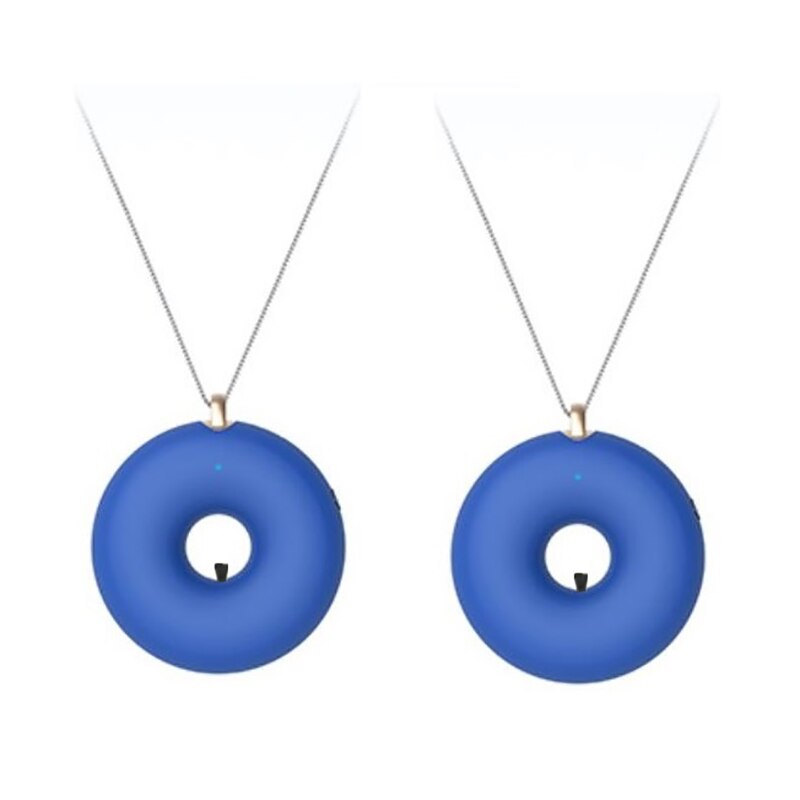2Pack Persönliche Luftreiniger Tragbare USB Ionisator Luft Frischer Reiniger Halskette Negativ Ionen für Erwachsene freundlicher: Blau
