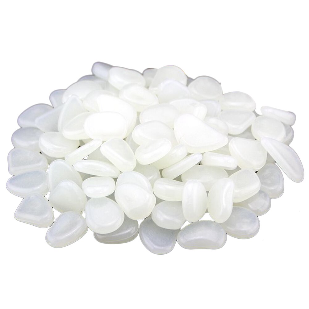 50/10pcs Glow in the Dark Garden Marine Luminous Stone Shell Conch for Walkways Garden Path Patio Lawn Garden Yard Decor: White-10pcs