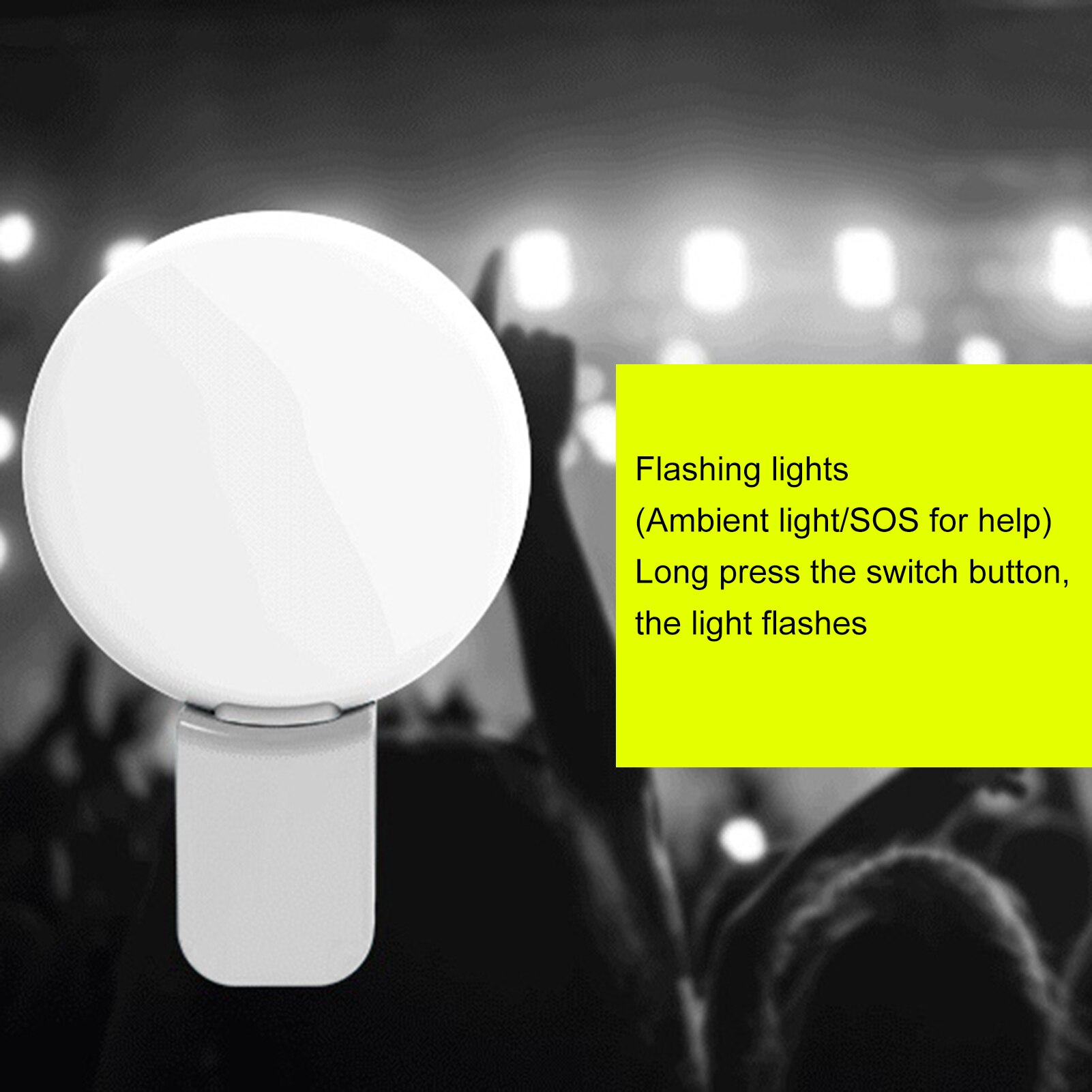 Mini Selfie Licht Mobiele Telefoon Draagbare Externe Led Flasher Led Licht Invullen Ring Selfie Lamp Voor Telefoon Camera