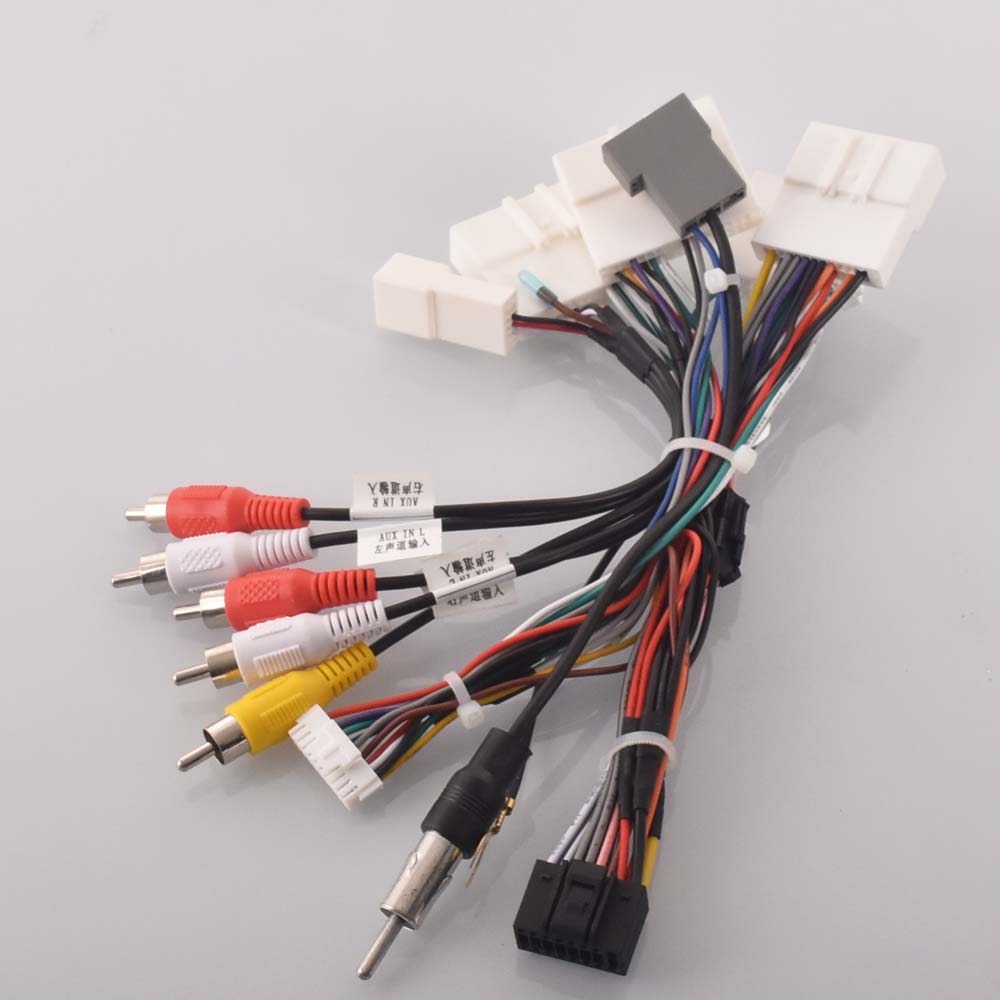 Car Radio Stereo Wiring Harness Cable Adapter Android 16pin For Nissan Juke Altima Sunny Teana Qashqai Xtrail Tiida bluebird