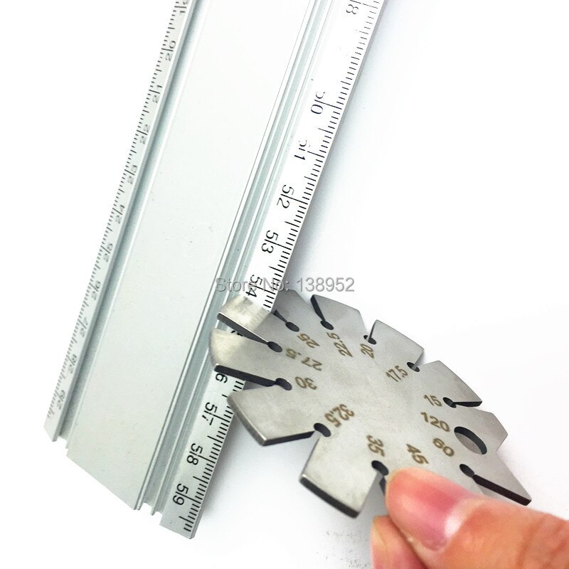 stainless steel Bevel Gauge 15 degree - 120 degree Round Gauge Diameter Bevel Gauge Angle Protractor thickness gauge