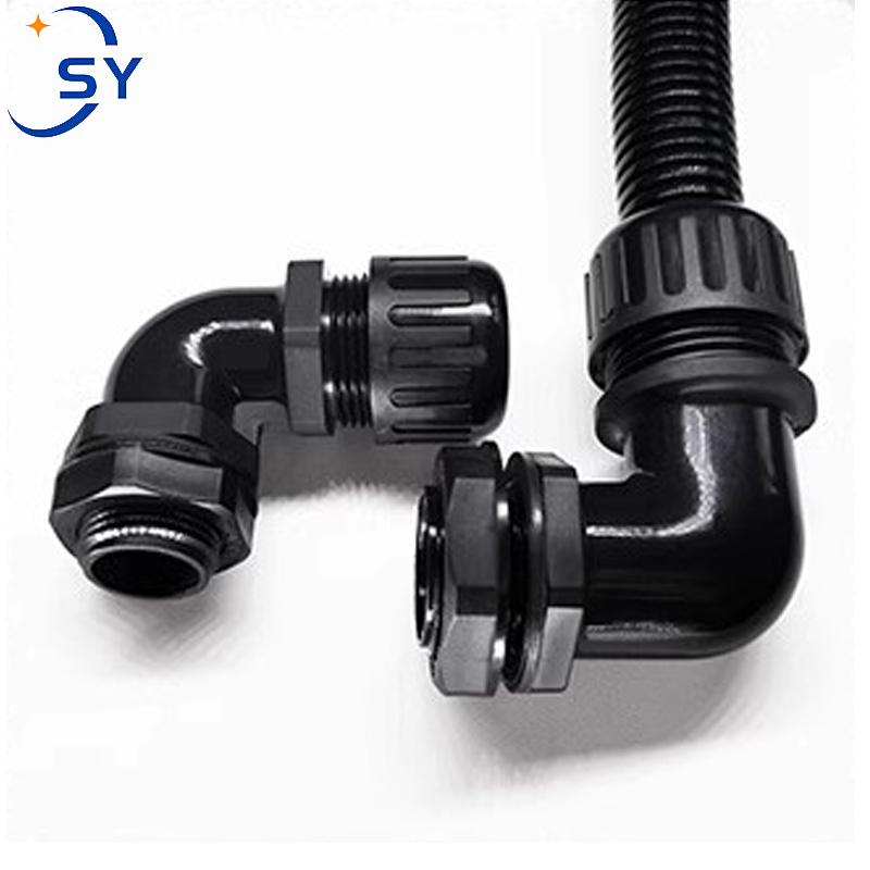 5 Stuks Waterdichte Gegolfde Pijp Connector Elleboog Ad21.2m20 X 1.5 Externe Aansluiting Met Schroefdraad Door De Afdichting Vergrendelingskop Vast