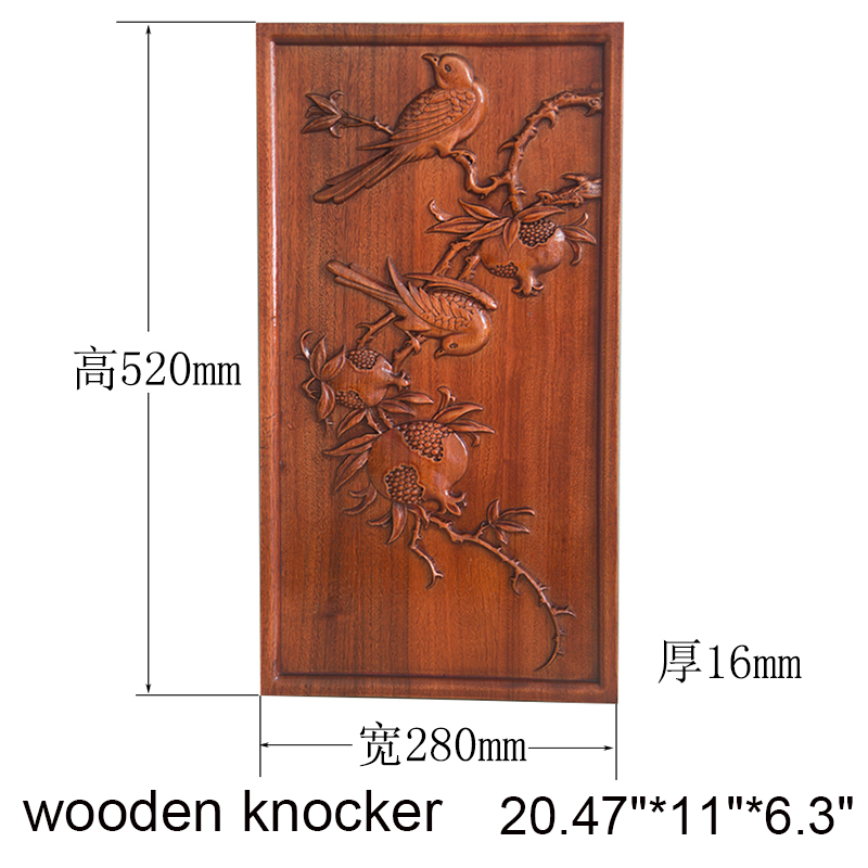 Decoración colgante de pared de madera maciza tallada de alcanfor, Panel de alivio de estilo chino tradicional para decoración de pared de fondo del hogar de la suerte