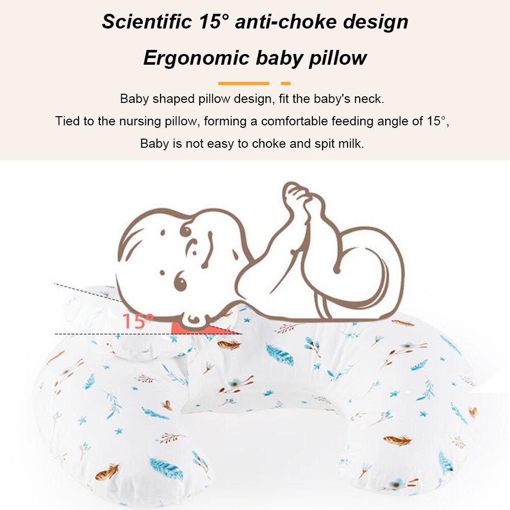 Penas padrão casa cintura almofada amamentação amamentação maternidade bebê lavável em forma de u bebês apoio braço travesseiro de enfermagem