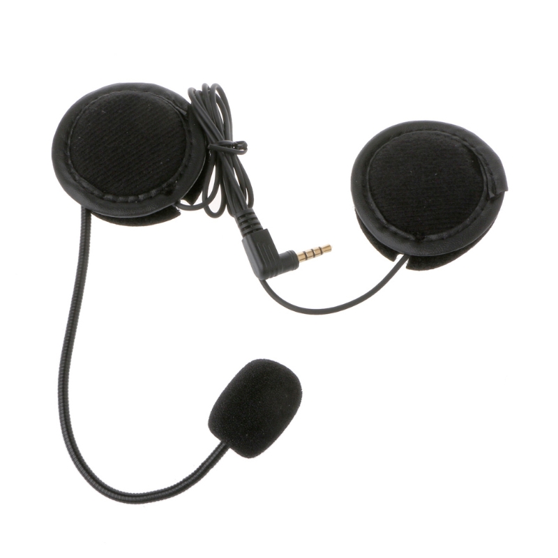 casco de motocicleta para micrófono altavoz accesorio suave para intercomunicador de motocicleta trabajo con enchufe de 3,5mm