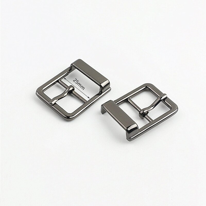 Sangle de sac en métal 20/25mm, 5/10 pièces, ajustez les boucles, boucle ardillon pour chaussures, fermoirs pour sac à main, décoration, bricolage, vêtements, accessoires de quincaillerie: 10Pcs / GunBlack-25mm