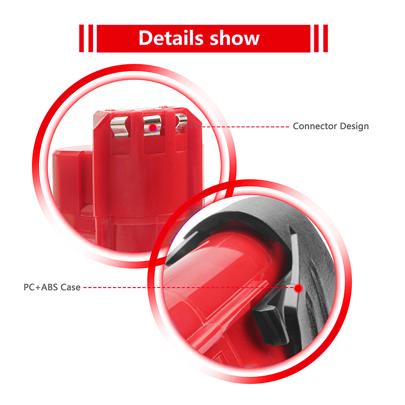 12V 3,0Ah wiederaufladbarer 3000mAh Akku für Milwaukee M12 XC Akku-Werkzeuge 48-11-2402 48-11-2411 Akkus 48-11-2401 MIL-12A-LI