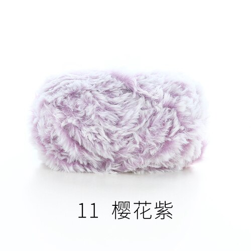 50g/écheveau épais moelleux fausse fourrure cils fil 100% Polyester doux fil pour tricot à la main manteau pull chapeau Amigurumi Crochet fil: 11