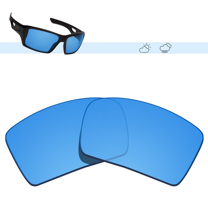 Glintbay Polarized Replacement Sunglasses Lenses for Oakley Eyepatch 2-Multiple Options: HD Blue