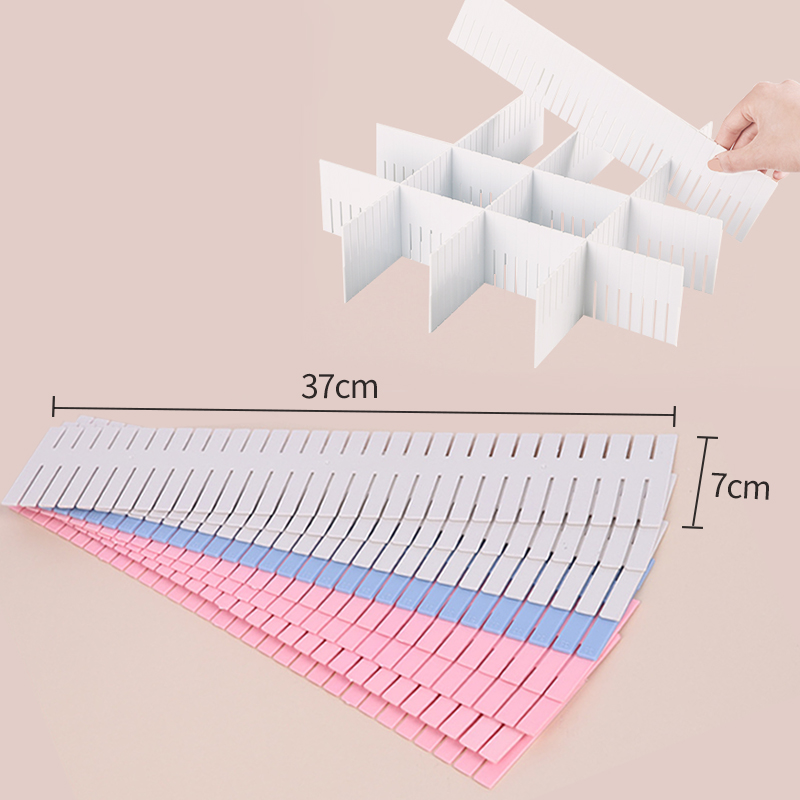 2/4Pcs DIY Adjustable Storage Partition Board Plastic Drawer Divider Free Combination Partition Board Space-saving Division Tool