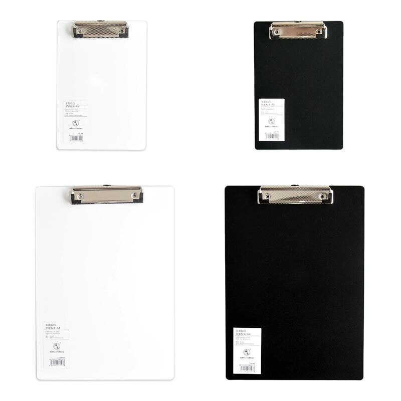 Simple A4 A5 Notepad Memo Pad Board Clip Loose-leaf Notebook File Writing Clamps X6HB