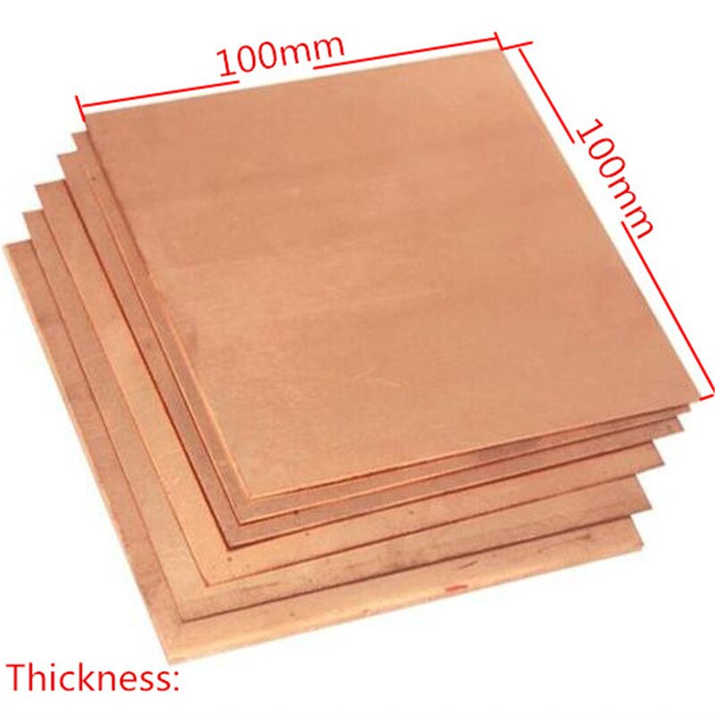 1 pièces 99.9% Pur Cuivre Feuille de Cuivre Tôle Coupe 0.5mm/0.8mm D'épaisseur Outil de Coupe