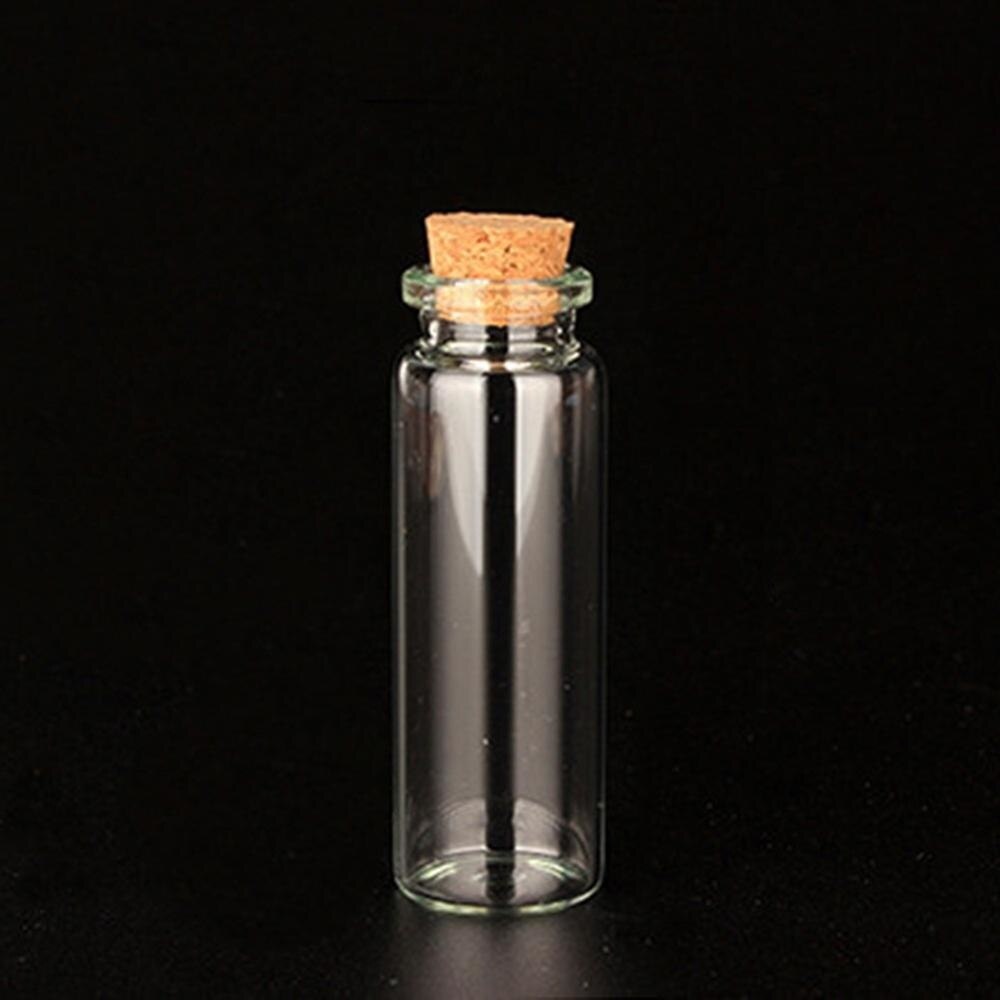 10pcs Mini Transparent Bottles With Cork Stopper Capacity For 10ml 15ml 20ml 25ml 30ml 40ml 55ml Glass Jars Wishing Bottle: 15ml
