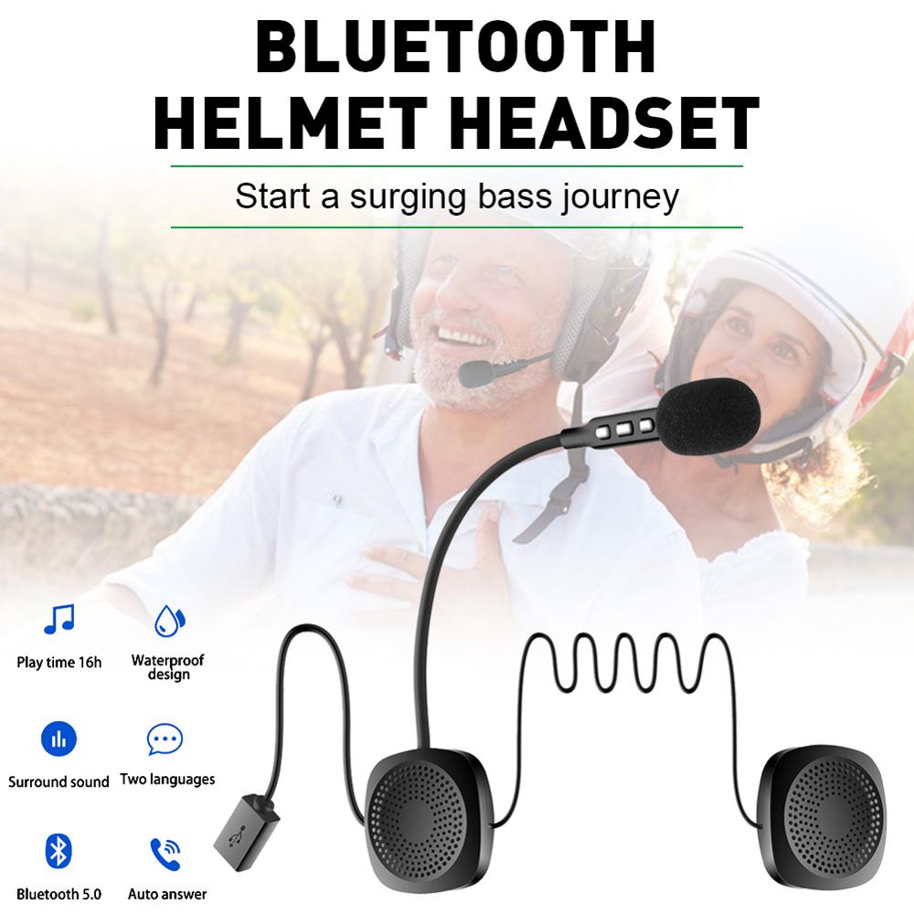 Casque de Moto sans fil Bluetooth 5.0, mains libres, écouteurs stéréo, haut-parleur MP3