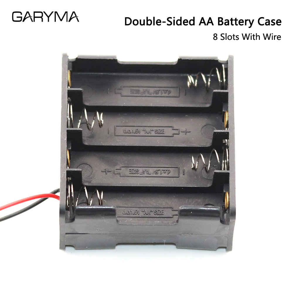 Aa Batterij Terug Naar Holder Case Box Storage Met Wire Leads 2x 4x 6x 8x 10x Slot Batterijen Batterij case 3V ~ 15V Connector