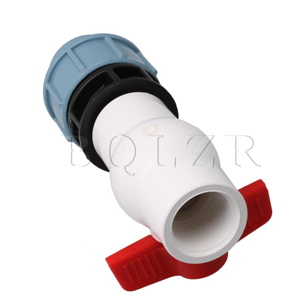 Bqlzr Plastic Kogelkraan T-Handvat Uitschakeling Kogelkraan Voor 32PE Buis Wit