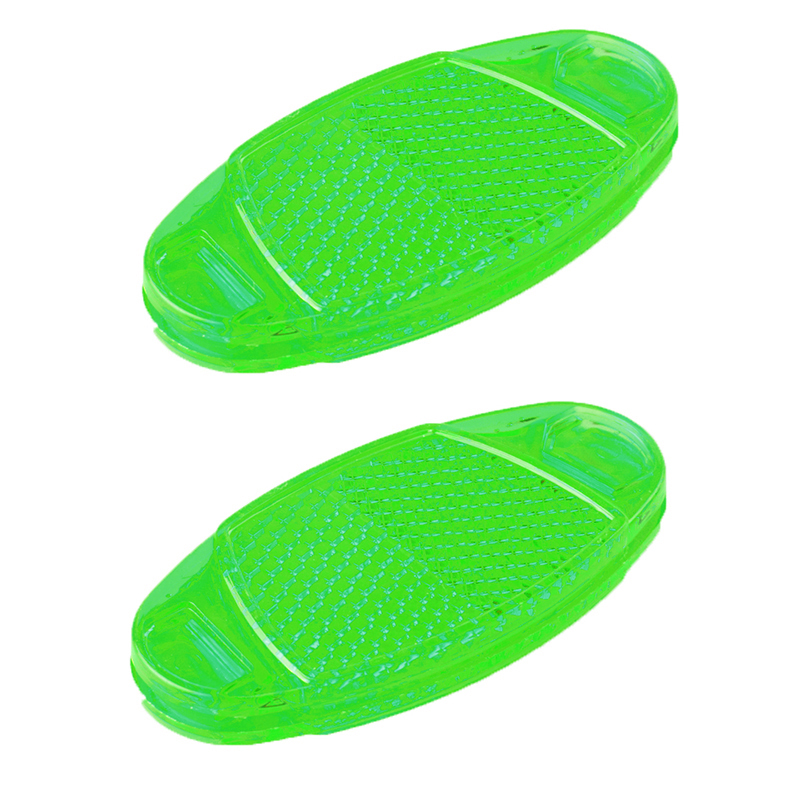 2 uds bicicleta Reflector para radio luz de advertencia de seguridad de llanta de rueda de montaje reflectante noche reflectores luces de luz ciclismo: 2Pcs Green