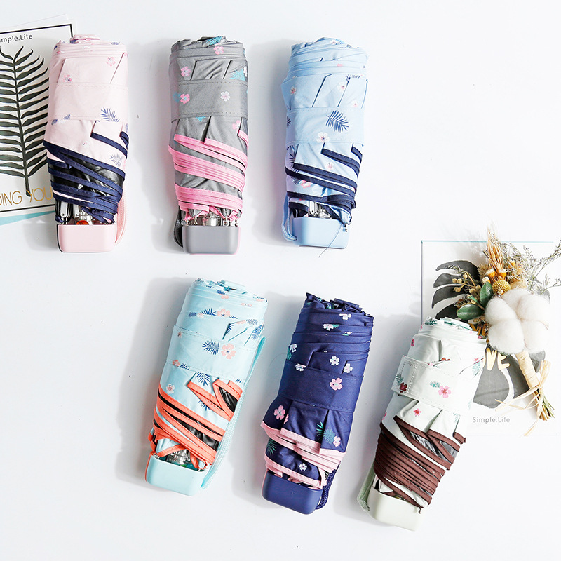 Kocotree Parapluie vrouwen Regen Vrouwen en Mannen Paraplu Mini Zakken Paraplu Kleine Opvouwbare kid paraplu mannen zon regenkleding Parasol