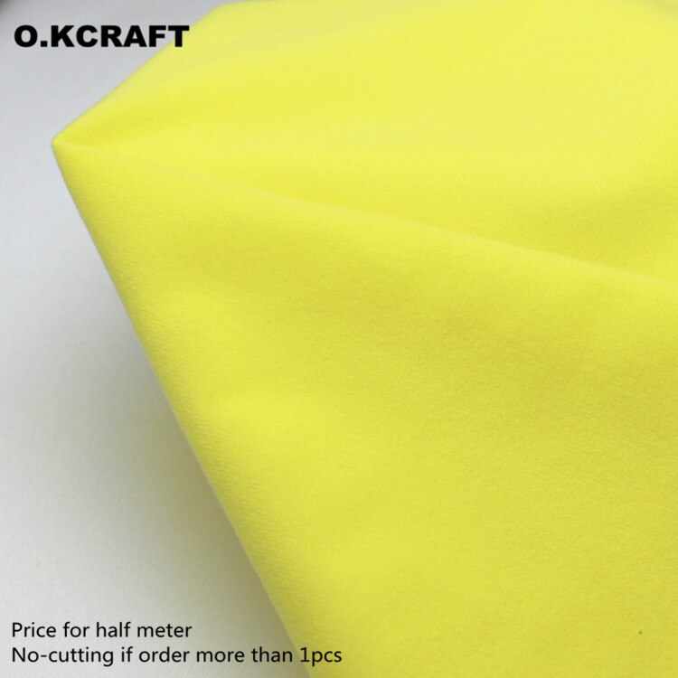 50*150cm citron ensfarvet fleece stof tissu plys klud anti-pilling fløjl fleece dukke væv smeltbar som loop stof følte: Default Title