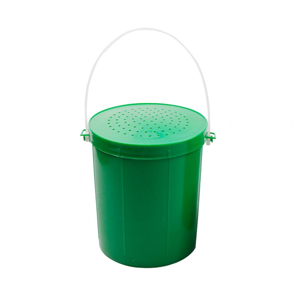 Cubo de gusano vivo con tapa, contenedor de señuelos de gusano, dos tamaños, práctico y moderno, con de mango
