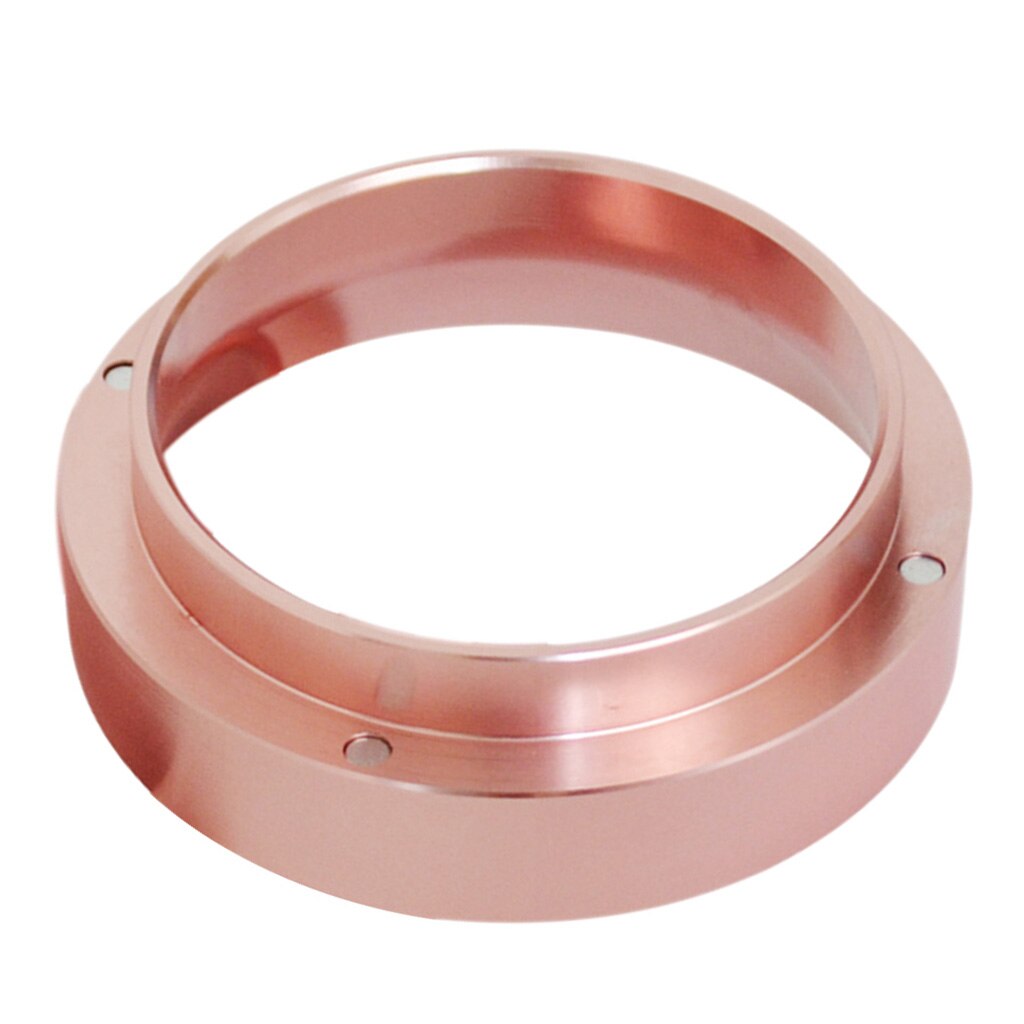 1pc Coffee Dosing Ring Espresso Dosing Funnel Ring Handmade Coffee 51mm: Rose Gold