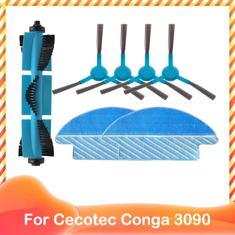 Para Conga 3090/Viomi 1X cepillo lateral de rodillo principal filtro Hepa paño de mopa trapo repuestos de limpiador accesorio de Robot aspirador: Gris oscuro