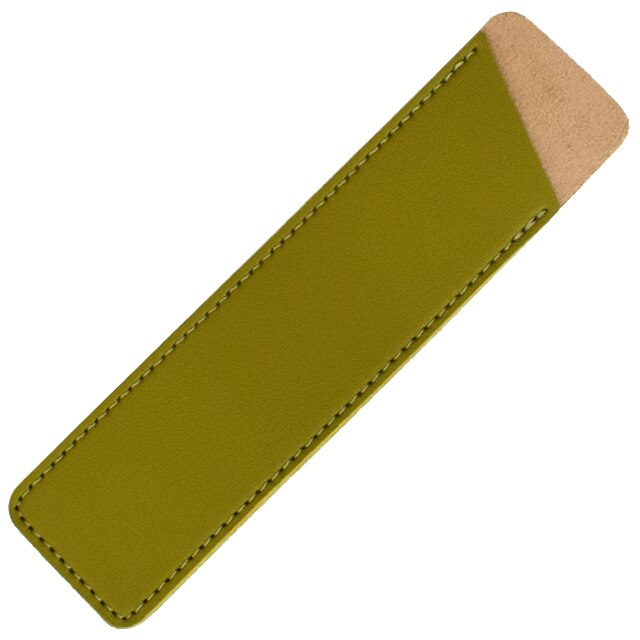PU Leather Pen Protection Cover Holder Soft Pencil Case Writing Materials Pencilcase Stationery Office School Supplies: Emerald Green