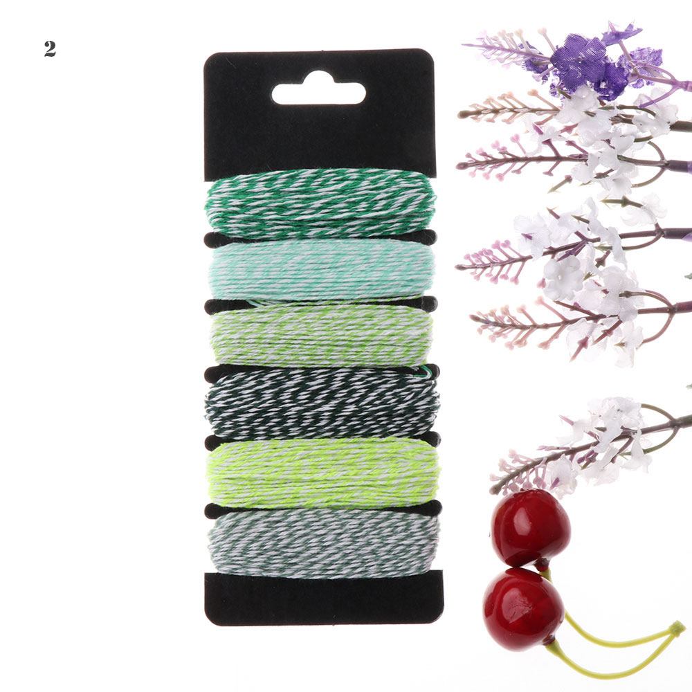 Corde de ficelle en coton Double couleur mixte 4 plis, pour emballage , bricolage, Scrapbooking, décoration de fête d'anniversaire et de mariage,: 2