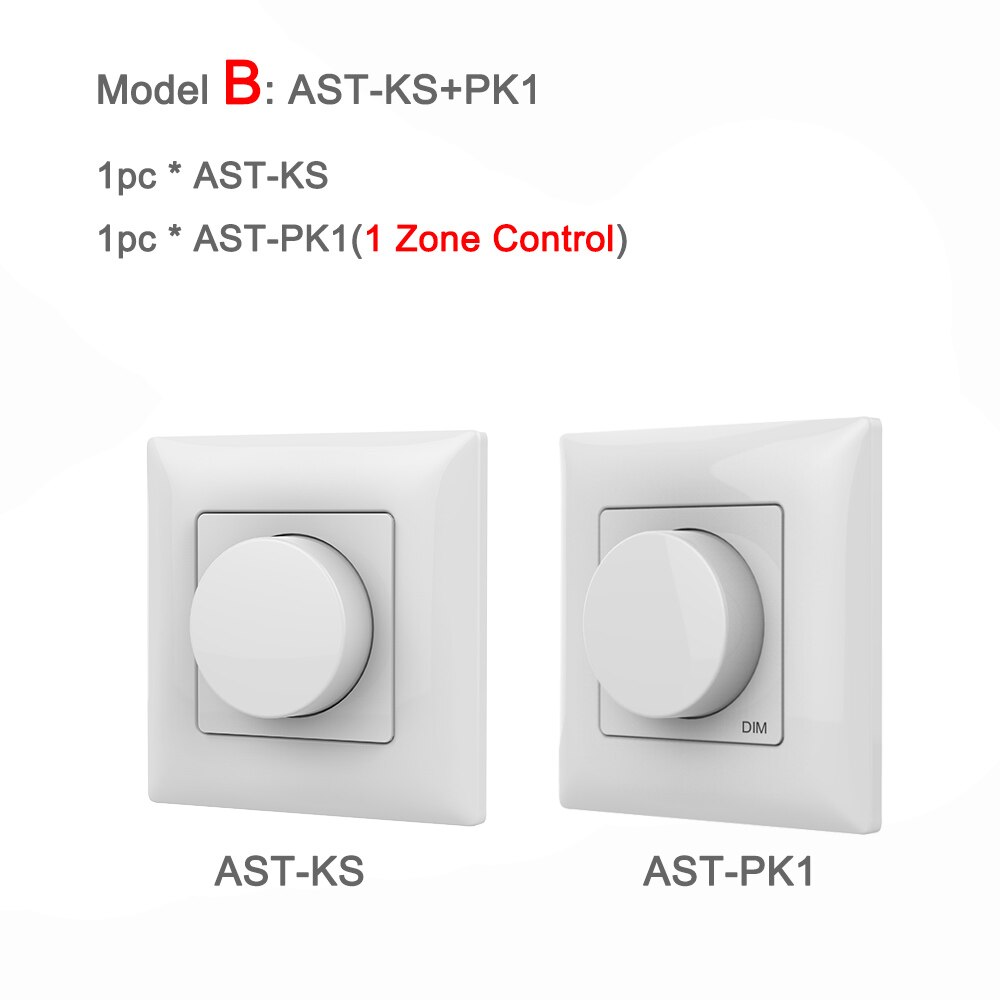 Triac Led Dimmer 220V Draadloze 2.4G Rf Afstandsbediening Wifi Smart Knop Triac Dimmer Wall Mount Lichtschakelaar Voor AC110V 230V Led Lamp: Model B